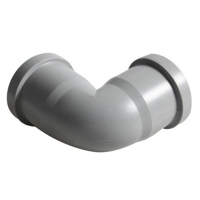 50 mm grau Kunststoff 90 Grad für Abflussrohr Bogen Verbinder Schnappmutter Sic