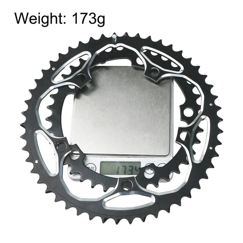 Juego de bielas de bicicleta de carretera 50T-39T plato 130BCD bicicleta plegable doble rueda dentada Foto 3 de 4