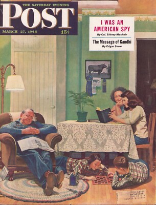 1948 MARCH 27 After Dinner at the Farm SATURDAY EVENING POST COVER ONLY #4