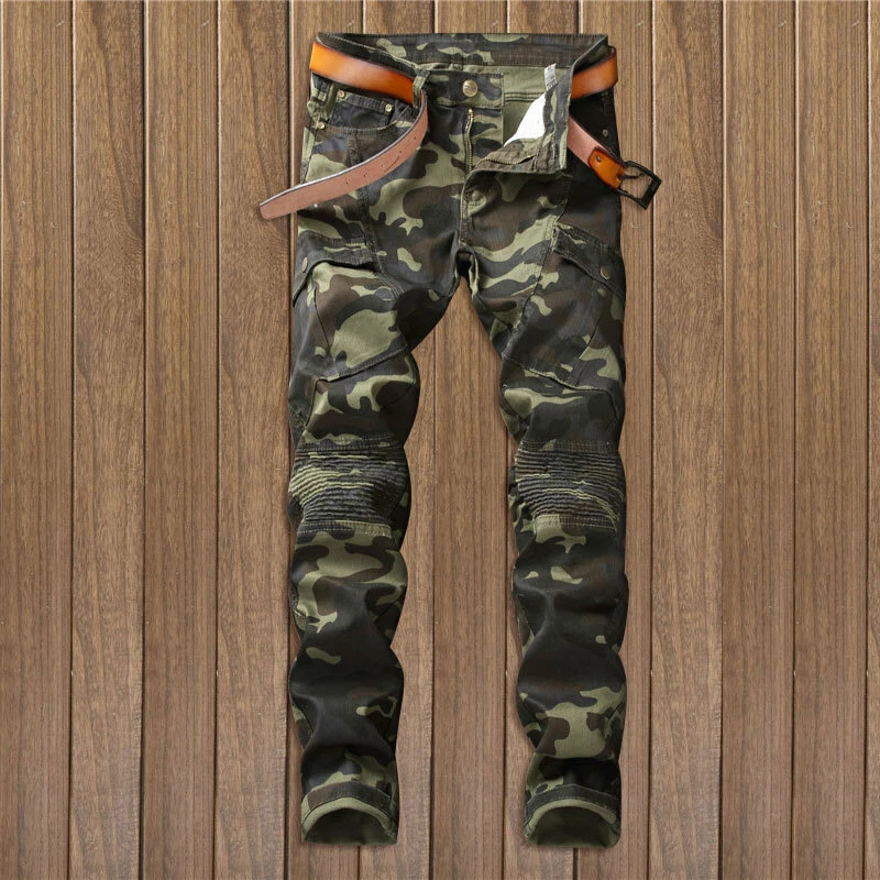 Camo biker hotsell jeans