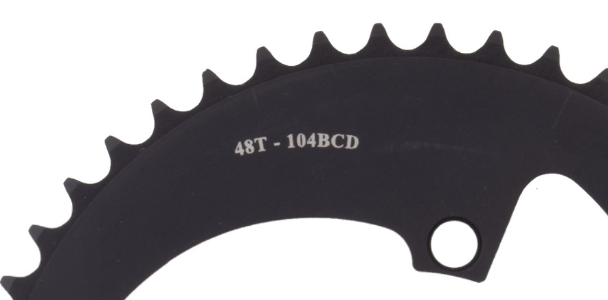 CHAINRING ORIGIN8 48t 104mm 4 Bolt 6061-T6 Alloy BLACK Track Fixed Gear SS Fixie