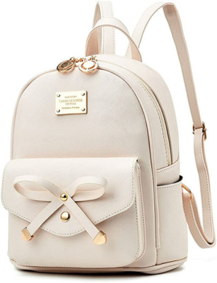Bowknot Cute Leather Backpack Mini Backpack Purse for Girls  display picture 3