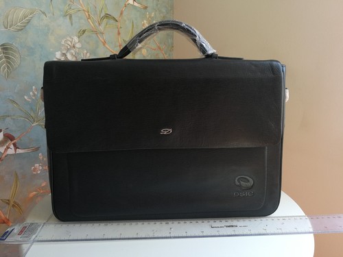 Dupont Paris Men Leather Black Briefcase Bag For 15 Inch Laptop Business Handbag