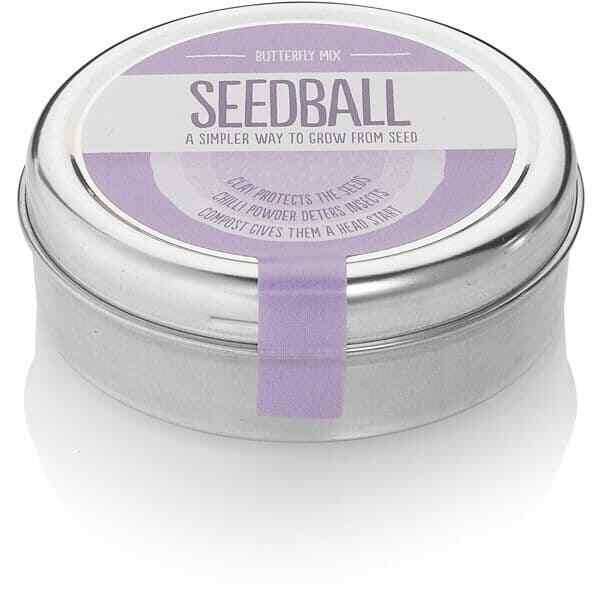 Seedball Butterfly Mix Seed Bombs(British Wild Flower Tin)  - Sow Spring Autumn