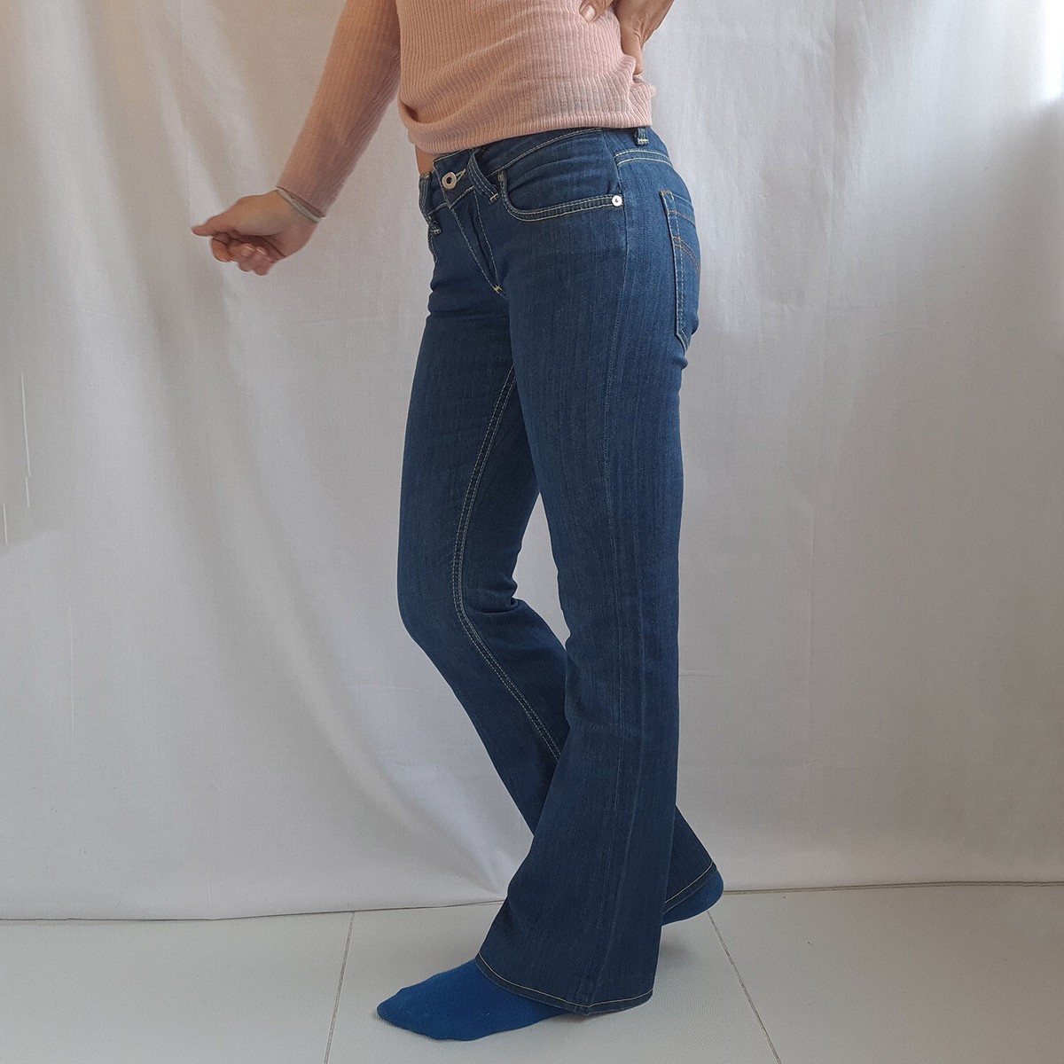 Dondup Women's Jeans Coline Flared Leg Size W26 L29 Rise 7.5\