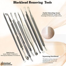 Blackhead Remover Whitehead Extraction Pimple Spot Professional Facials Tool Kit