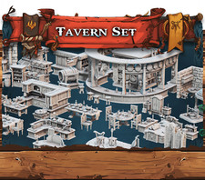 3D Printed STL Miniatures Fantasy Props 2 Tavern 28 - 32mm War Gaming D D