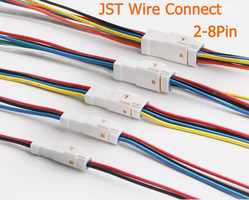 セレクトJ JST Motorcycle Car Electric Wire Connector Socket Plugs Set With