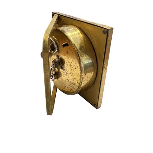 Certified Antique MCM 1950s Junghans German Small Brass Square Standing Clock - Picture 11 of 22