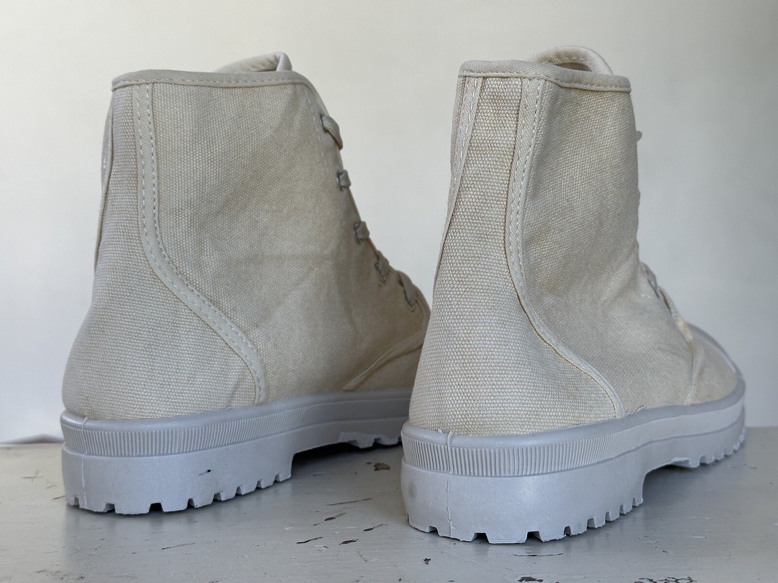 Dirty Laundry Pixie Beige Canvas Ankle Boots Wome… - image 5