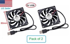 2pcs 5V USB 80mmx10mm Gdstime 8010s DC Brushless Cooling Industrial Fan 8010