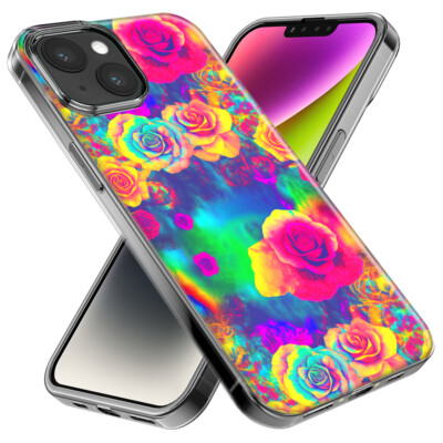 For Apple iPhone 14 Pro Shockproof Hybrid Case, Hippie Tie