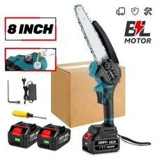 8 Inch Brushless Electric Saw Automatic Oiler Handheld Wood Logging Chainsaw