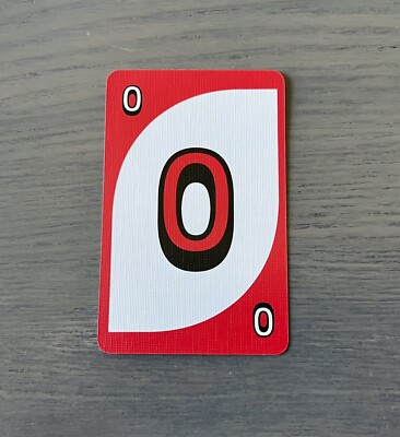 Mattel UNO Deluxe 50th Anniversary | Red 0 Zero Card | Official