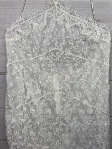 VICTORIA'S SECRET Slip Dress Lingerie XXL White Lace Strappy Back Halter - Picture 2 of 12