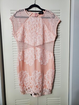 AX Paris Usa Cap Sleeve Mini Dress Size 12 US Pink NWT