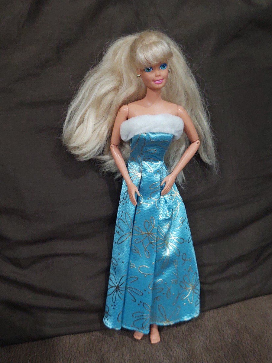 Vintage BLONDE BARBIE Doll MATTEL 1966 baby blue gown | eBay