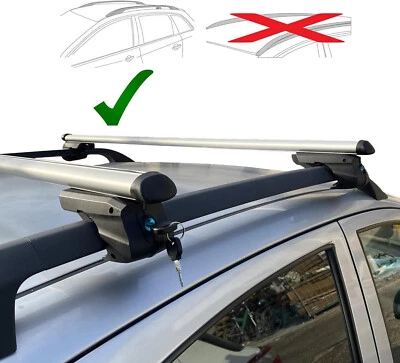 LUPEXSHOP BARRE PORTAPACCHI PORTATUTTO UNIVERSALI AUTO CON SERRATURA ANTIFURTO 135CM