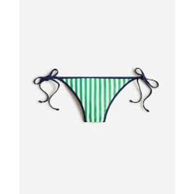 J. Crew NWT String hipster bikini bottom in reversible floral stripe Size 3X