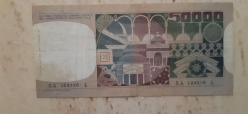 BANCONOTA L. 50.000 VOLTO DI DONNA - Foto 2 di 2
