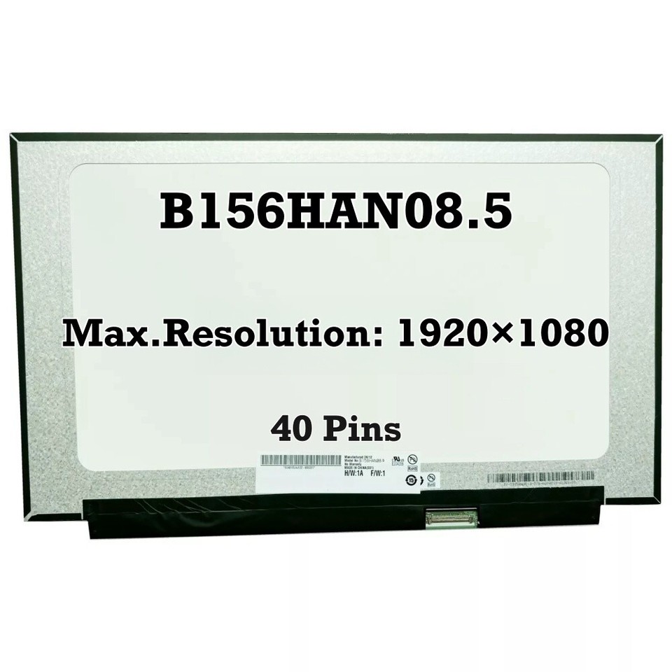 Écran LCD LED 15,6" FHD 144Hz - Modèle B156HAN08.4 HW0B, 1920x1080, 40 Broches, Compatible Nombreuses Marques