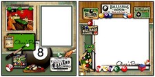 Billiards - PRINTED Scrapbook Pages - OliviasPieces