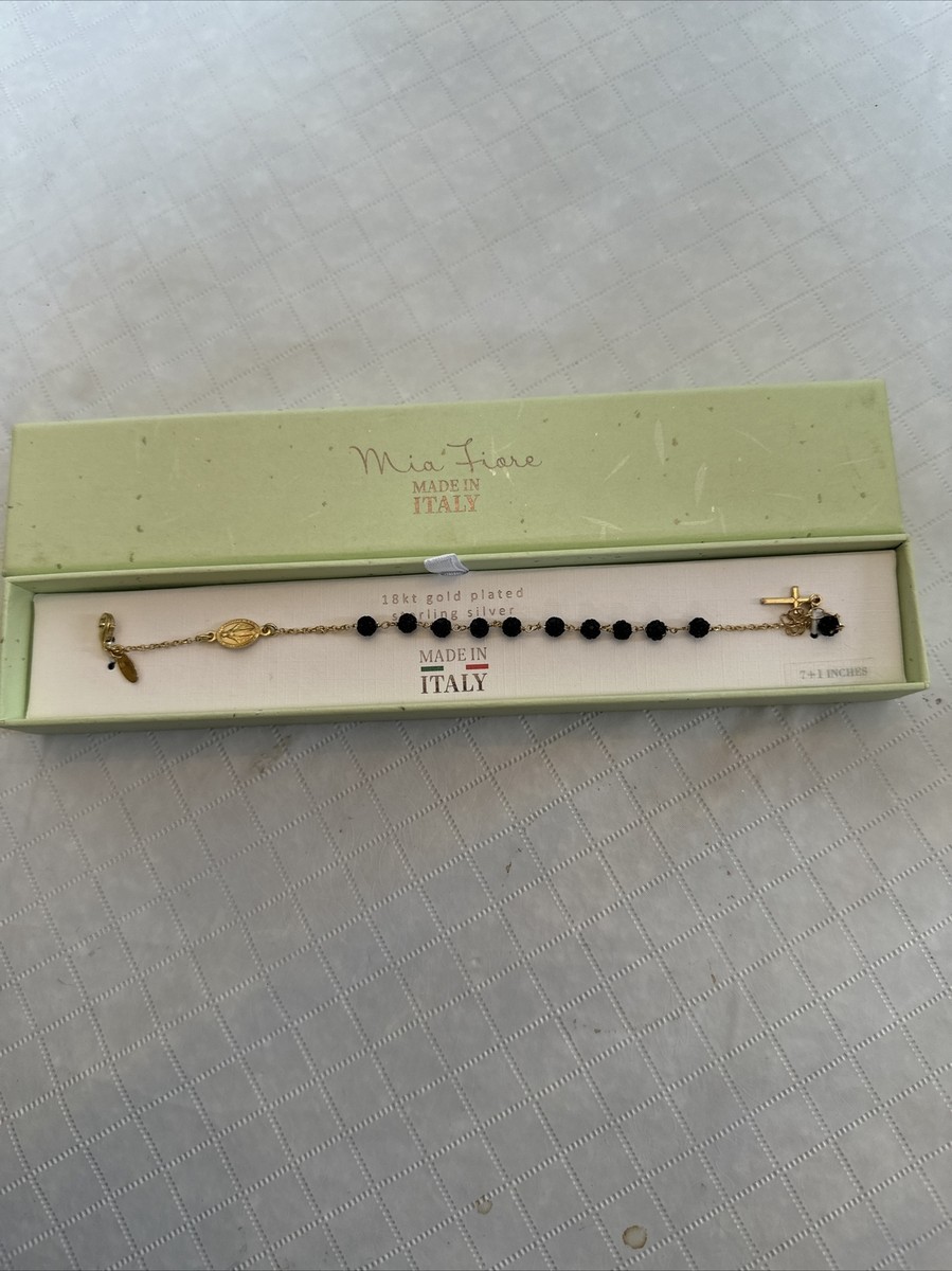 MIA FIORE ITALY Bracelet 18KT GOLD PLATED Sterling Silver BEADS