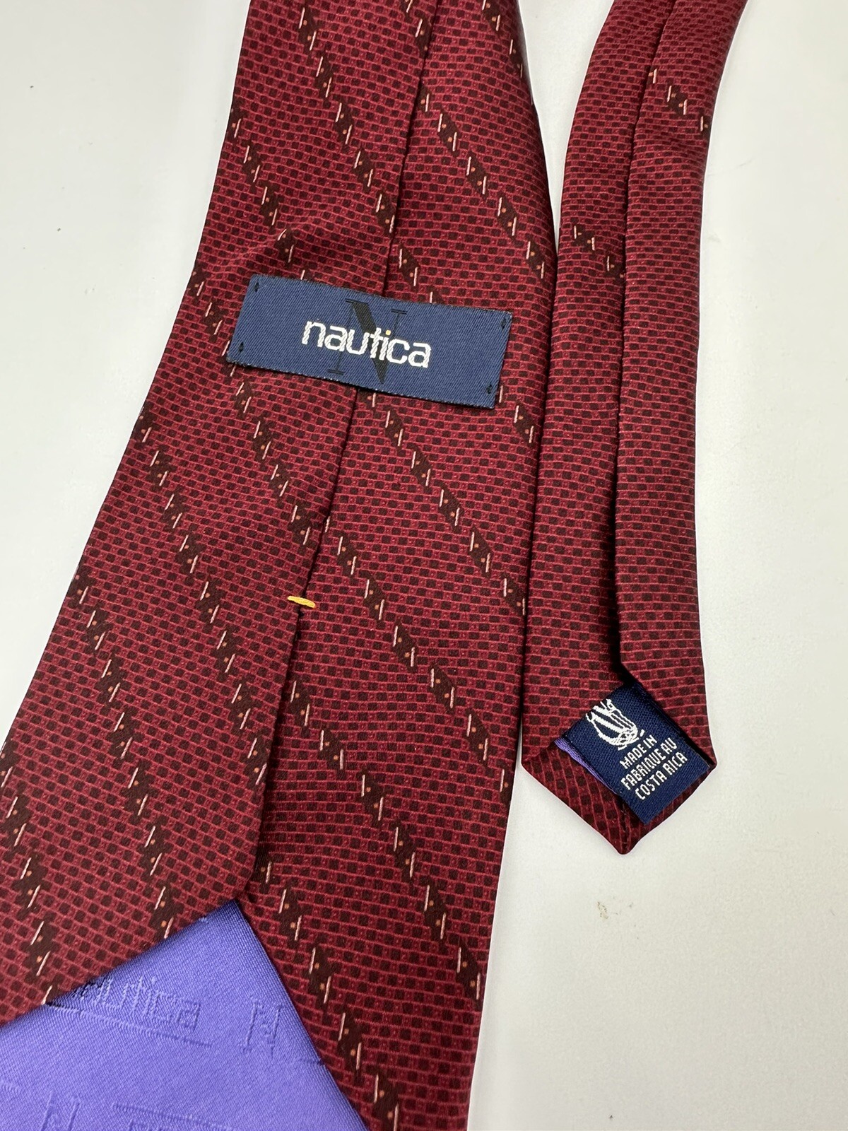 Designer Ties Mens Silk Necktie NAUTICA RED ABSTR… - image 3