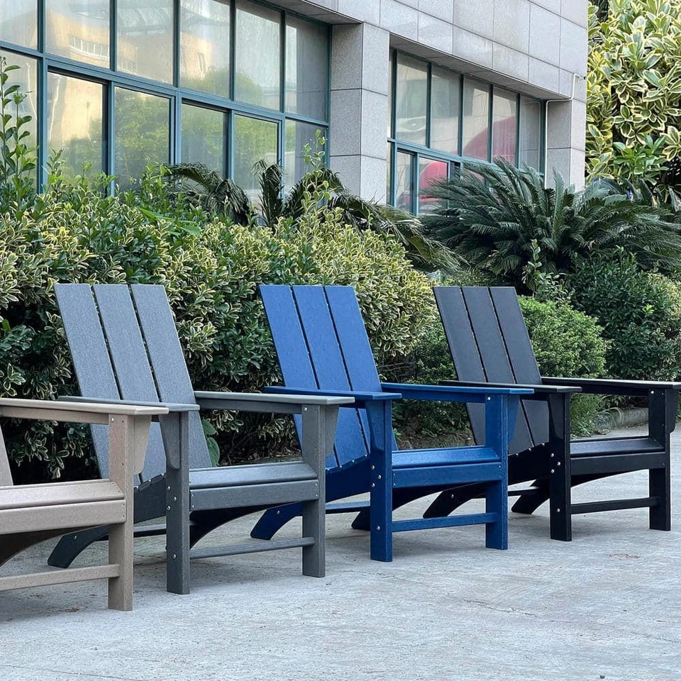 Silla Polydun Adirondack High-Eco Plástico Reciclado Morden Negra Foto 3 de 4