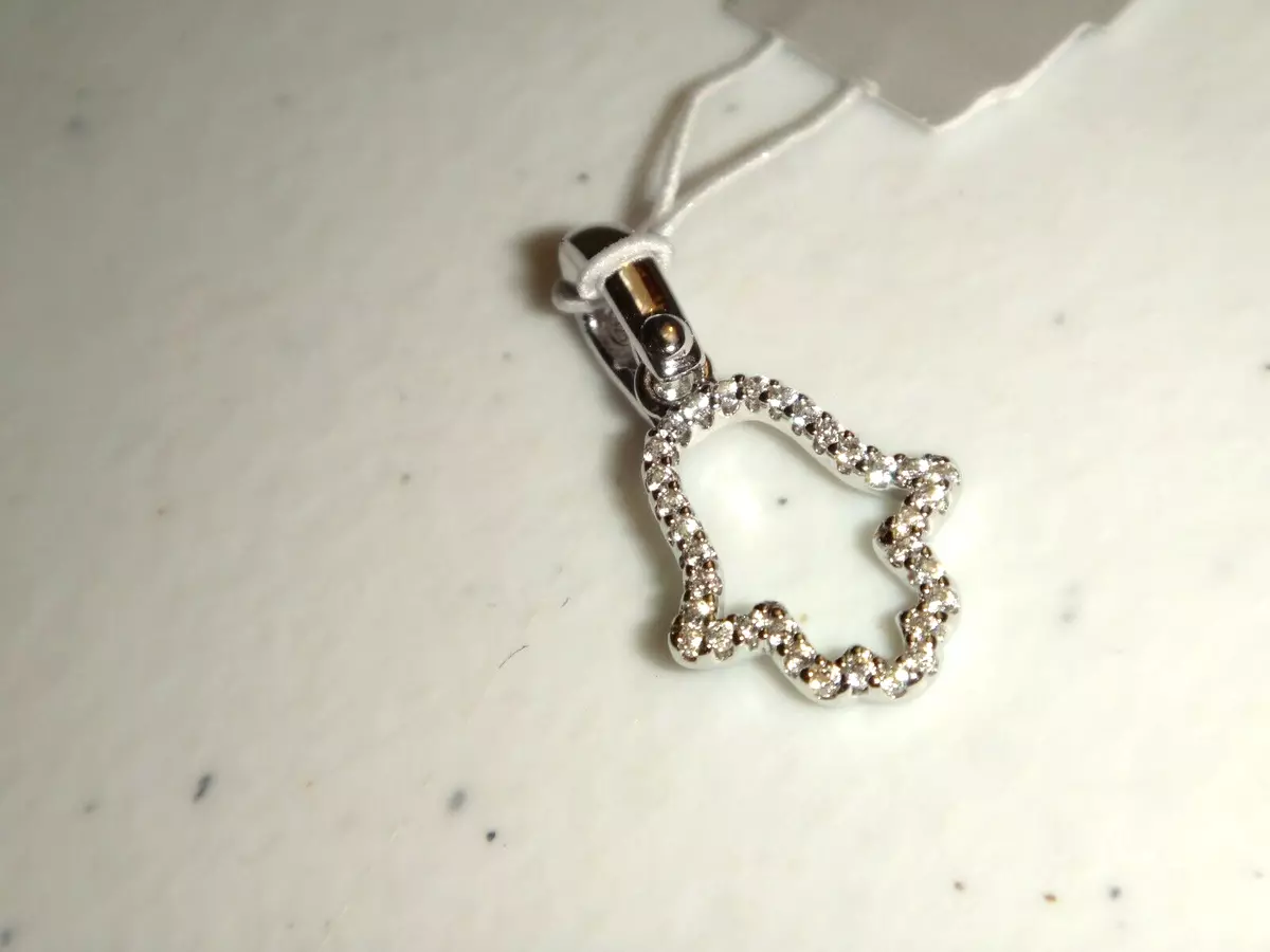 MICHAEL KORS 925 Sterling Silver EVIL EYE HAMSA HAND Charm Pendant