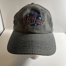 VINTAGE 1995 Planet Hollywood Hat Herringbone Snapback Cap 90s NWOT