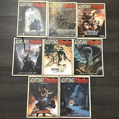 Achtung! Cthulhu MEGA 8 BOOK SET Savage Worlds, Elder Godlike, Interface + MORE
