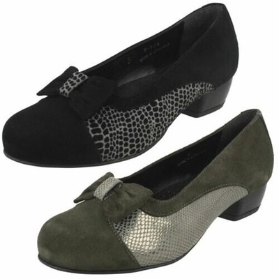 Ladies Da Bella Slip On Heeled Shoes Saltby