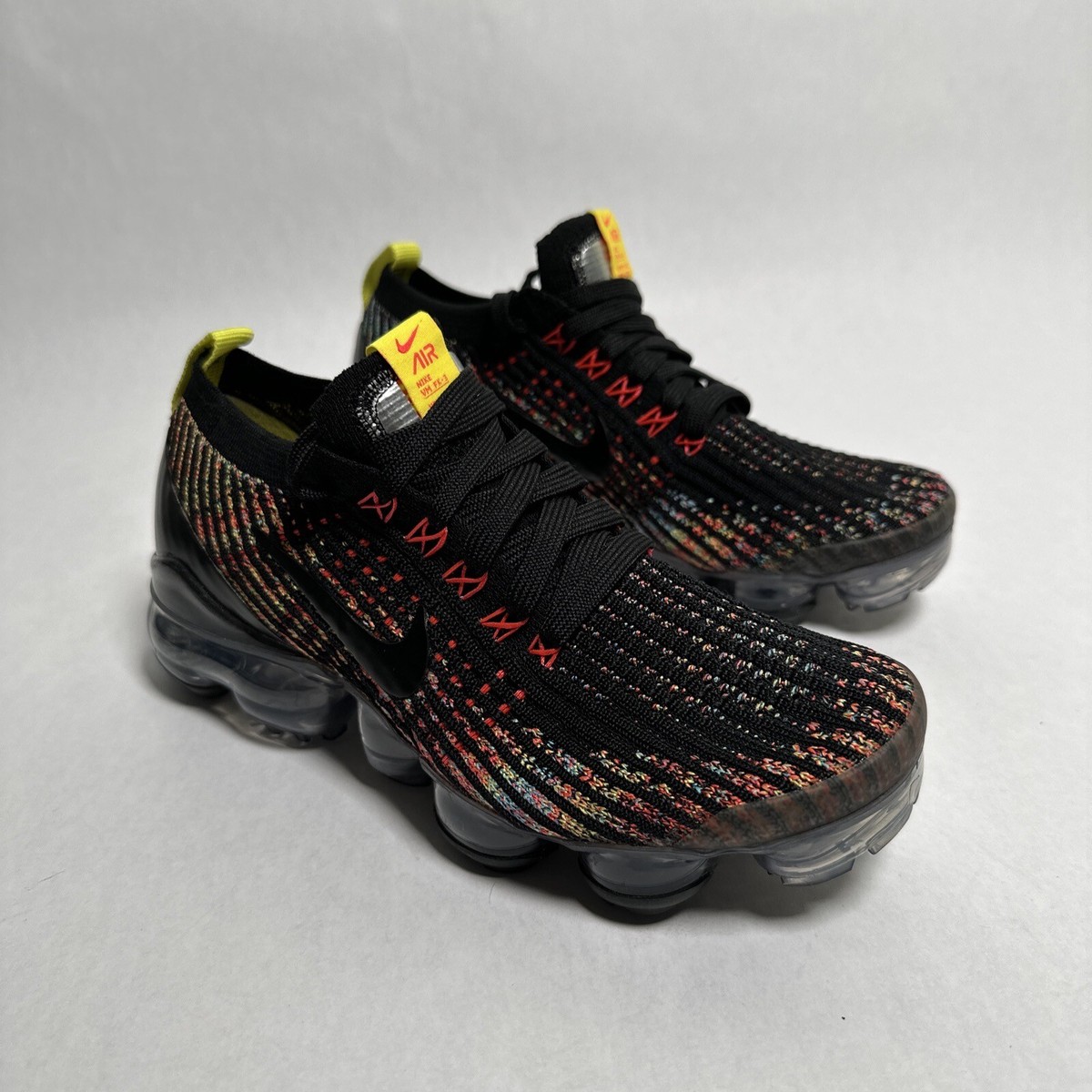 Size 5 - Nike Air VaporMax Flyknit 3 Black Multi-Color W for