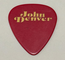 John Denver Rare Red Guitar Pick Artist Plectrum Rocky Mountain High