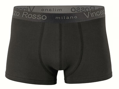 Vincenzo Rosso  Herren Pant Baumwolle schwarz grau blau Boxe Boxershorts Slip 