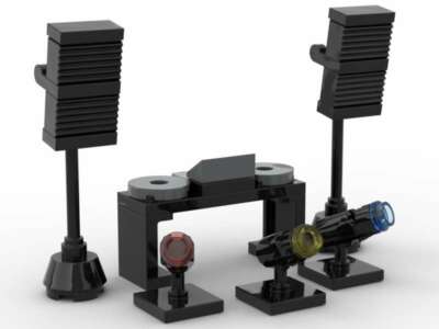 LEGO DJ Mixer Turntables Speakers 
