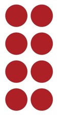 2" Red Round Label Dots Stickers Color Coding Inventory 2 Inch Dot