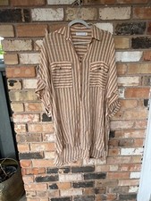 Faithful The Brand Women’s Size 6 Shirt Dress Relaxed Fit Comfy Beige