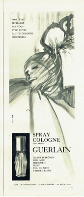 Werbung Advertising 119 1965 Guerlain Spray Köln ohne Freon Nachfüllung
