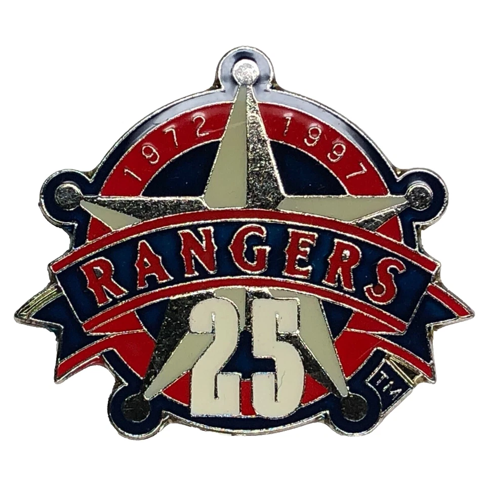 Texas Rangers Pin Pinback Button Baseball 25 Anniversary McCormick Vintage 1997 - Image 2 of 4