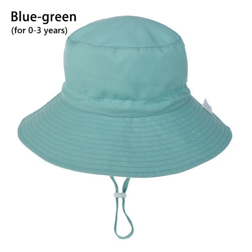 Wide Brim Beach Cap Bucket Hat with Adjustable Chin Strap Baby Sun Hat - Picture 14 of 44