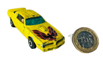 Spielzeugauto Yatming Pontiac Trans Am gelb Oldtimer ra
