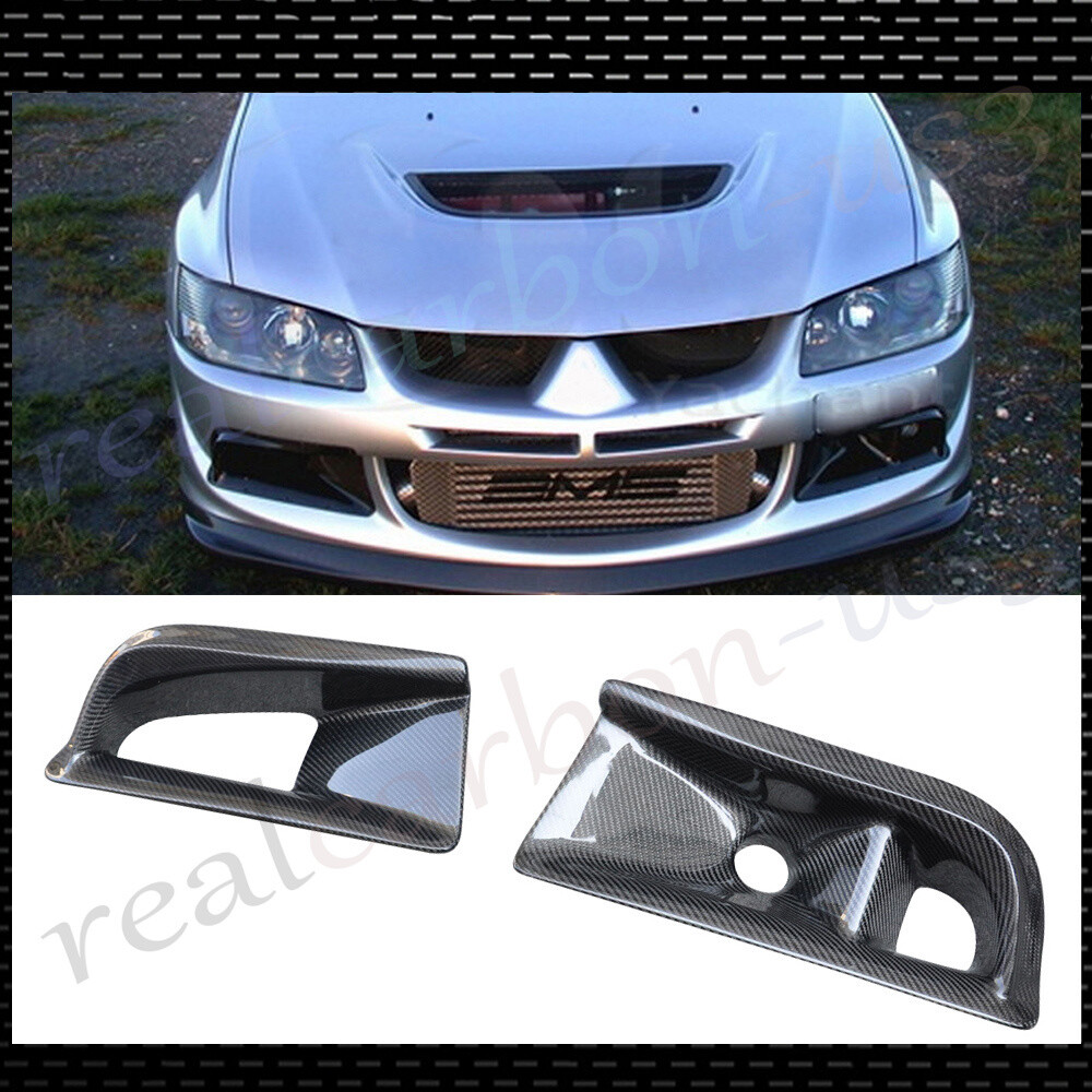 For Mitsubishi Evolution VIII EVO 8 Carbon Fiber Front Bumper Air