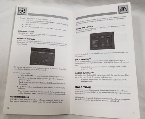 to complete FIFA International Soccer 3DO Instruction Manual AUTHENTIC original - Picture 7 of 8