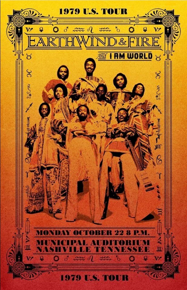 Vintage 1979 Earth Wind & Fire US Tour Poster - Perfect Gift for Fans