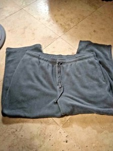 Fruit of Loom Men's Drawstring Pocket Sleepwear Pants.-Gray -Size XL-Polyester
