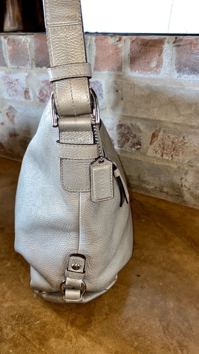 Coach No.K1176 F15064 Platinum Pebbled Leather Large Purse Coach No.K1176 F15064 Platinum Pebbled Leather Large Purse