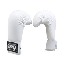 Playwell Karate Mitts White Sparring Gloves Training Competition Protective