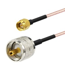 SMA Male to UHF PL259 Male 50-Ohm RG316 Coax Low Loss Jumper RF Coax Cable 20cm